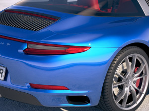 Porsche 911 Targa 4S 2018 3D Модель