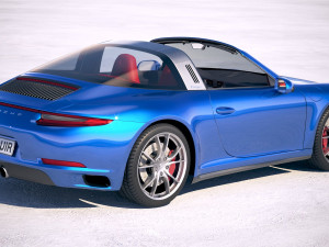 Porsche 911 Targa 4S 2018 3D Модель