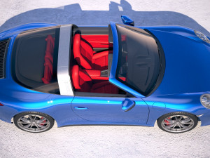 Porsche 911 Targa 4S 2018 3D Модель