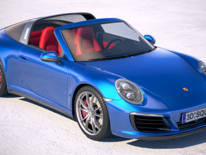 Porsche 911 Targa 4S 2018 3D Модель