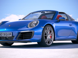 Porsche 911 Targa 4S 2018 3D Модель