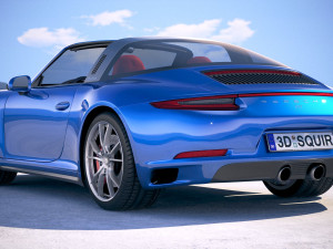 Porsche 911 Targa 4S 2018 3D Модель