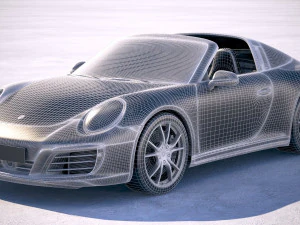 Porsche 911 Targa 4S 2018 3D Model