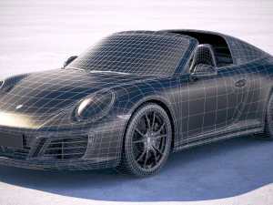 Porsche 911 Targa 4S 2018 3D Model