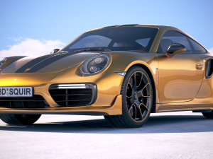 Porsche 911 Turbo S Exclusive Series 2018 3D Model