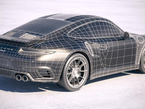 Porsche 911 Turbo S Exclusive Series 2018 3D Model
