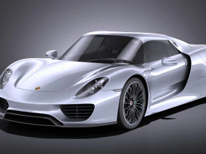 Porsche 918 Spyder 2017 vray Modelo 3D
