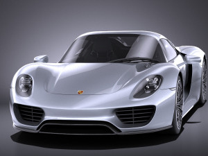 Porsche 918 Spyder 2017 vray Model 3D