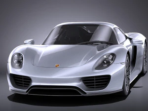 Porsche 918 Spyder 2017 vray 3D Model