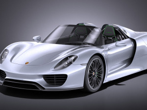 Porsche 918 Spyder 2017 vray Model 3D