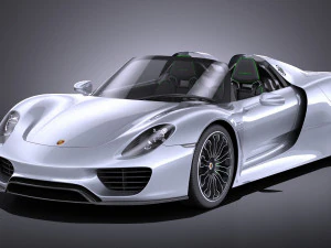 Porsche 918 Spyder 2017 vray 3D Model