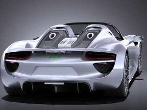 Porsche 918 Spyder 2017 vray 3D Model