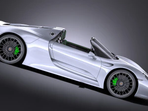 Porsche 918 Spyder 2017 vray 3D Model
