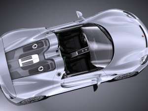 Porsche 918 Spyder 2017 vray Model 3D