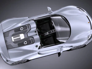 Porsche 918 Spyder 2017 vray 3D Model
