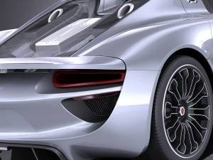 Porsche 918 Spyder 2017 vray Model 3D