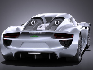 Porsche 918 Spyder 2017 vray Model 3D