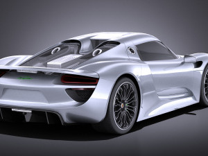 Porsche 918 Spyder 2017 vray Model 3D