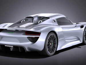Porsche 918 Spyder 2017 vray 3D Model
