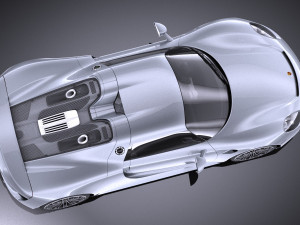 Porsche 918 Spyder 2017 vray Model 3D