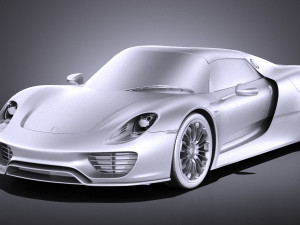 Porsche 918 Spyder 2017 vray Model 3D