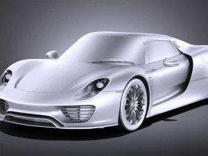 Porsche 918 Spyder 2017 vray 3D Model