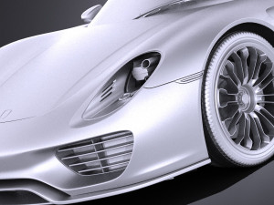 Porsche 918 Spyder 2017 vray Model 3D