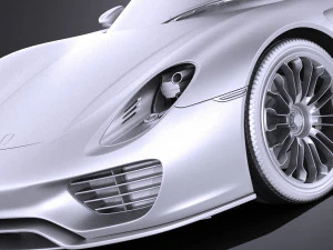 Porsche 918 Spyder 2017 vray 3D Model