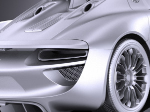 Porsche 918 Spyder 2017 vray Model 3D