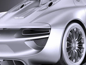 Porsche 918 Spyder 2017 vray 3D Model