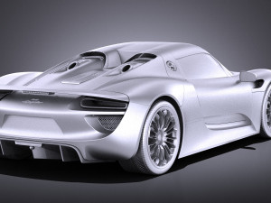 Porsche 918 Spyder 2017 vray Model 3D