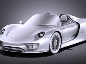 Porsche 918 Spyder 2017 vray Model 3D