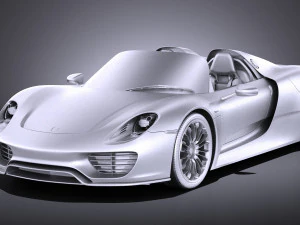 Porsche 918 Spyder 2017 vray 3D Model