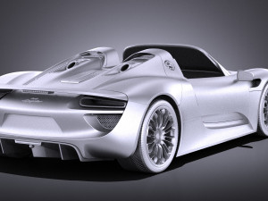 Porsche 918 Spyder 2017 vray Model 3D
