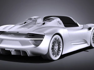 Porsche 918 Spyder 2017 vray 3D Model