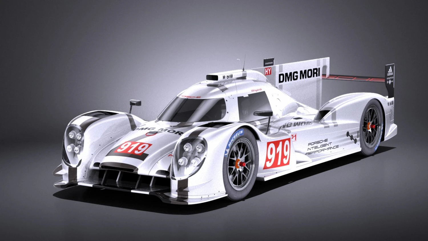 Porsche 919 Hybrid 2016 vray 3D Model .c4d .max .obj .3ds .fbx .stl .blend 
