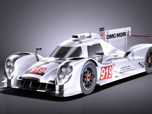 Porsche 919 Hybrid 2016 vray 3D Model