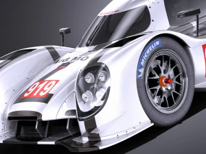 Porsche 919 Hybrid 2016 vray 3D Model