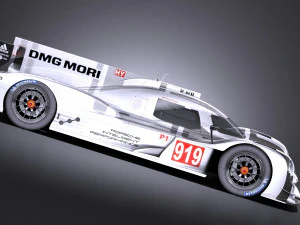 Porsche 919 Hybrid 2016 vray 3D Model