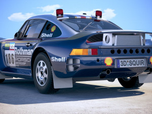 Porsche 958 Rothmans Rally 1985 3D Model