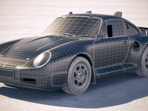 Porsche 958 Rothmans Rally 1985 3D Model