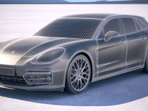 Porsche Panamera GTS Sport Turismo 2019 3D Модель