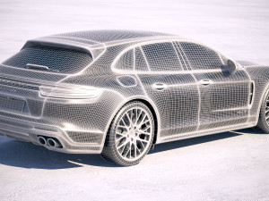 Porsche Panamera GTS Sport Turismo 2019 3D Модель