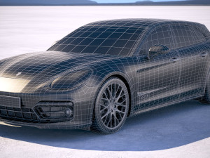 Porsche Panamera GTS Sport Turismo 2019 3D Модель