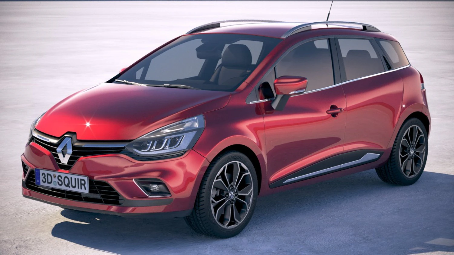 Renault Clio Wagon 2018 3D Model .c4d .max .obj .3ds .fbx .stl .blend 