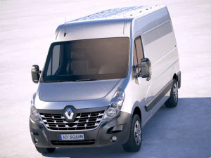 Renault Master Van 2018 M&eacute;dio Modelo 3D