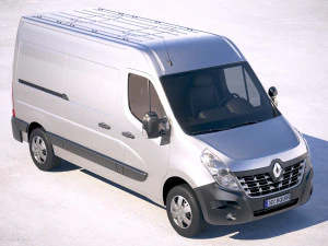 Renault Master Van 2018 M&eacute;dio Modelo 3D