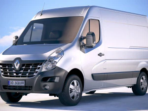 Renault Master Van 2018 M&eacute;dio Modelo 3D