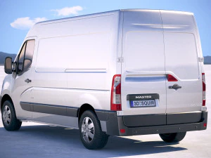 Renault Master Van 2018 M&eacute;dio Modelo 3D