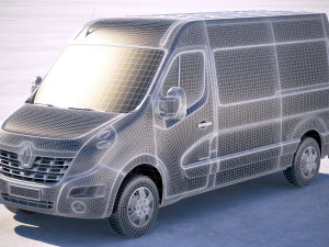 Renault Master Van 2018 M&eacute;dio Modelo 3D